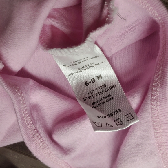 Duck Duck Goose Pink and Gray Matching Baby Girl Elephant Outfit Size 6-9M EUC - Picture 4 of 16